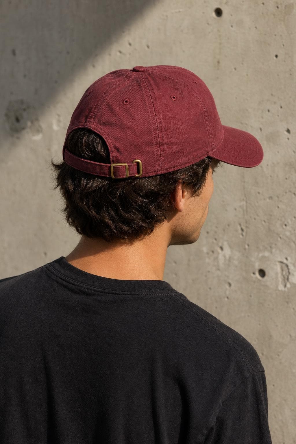 Dad cap back with adjustable strap